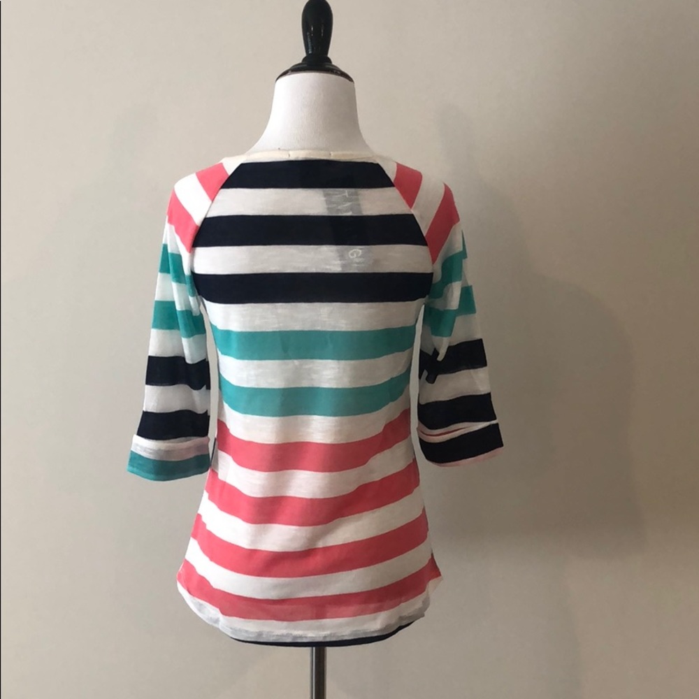 Scoop Neck Striped Tee - Picture 7 of 7